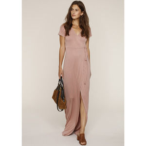 Heartloom Remy Maxi Wrap Dress S Tie Surplice